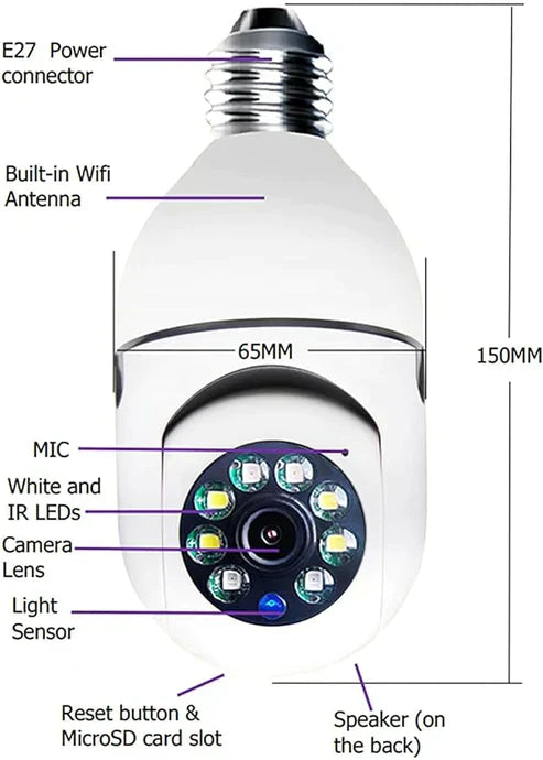 كاميرا أمنية مع أضواء LED