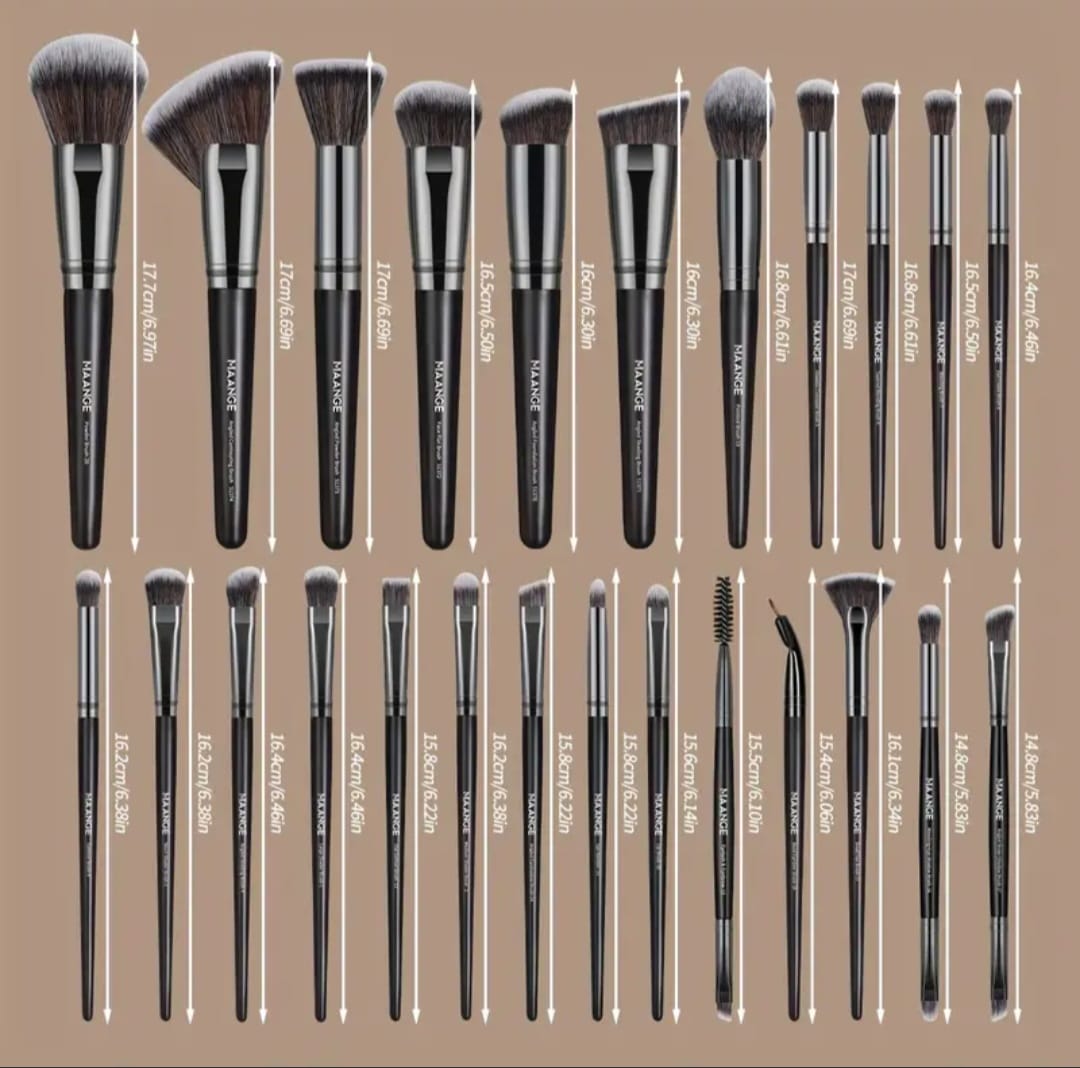 37 Pcs Makeup Tool Set with a Box, including 25 Makeup Brushes and 12 Sponges Accessories, Perfect for Valentine's Day, Mother's Day Gift, Portable for Travel, Travel-Friendly Set, Basic Makeup Brushes